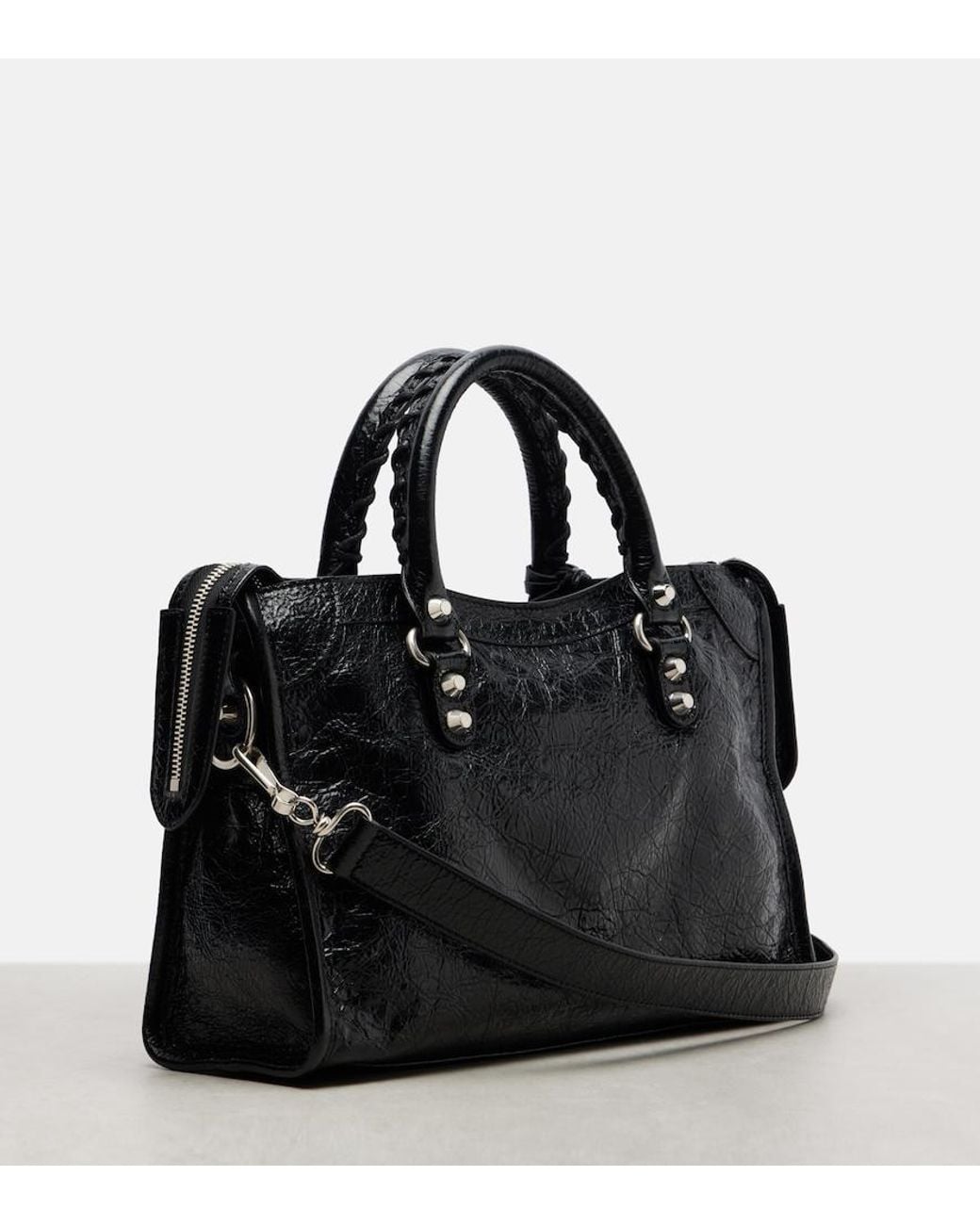 Balenciaga Black Le City Small Leather Top-Handle Bag