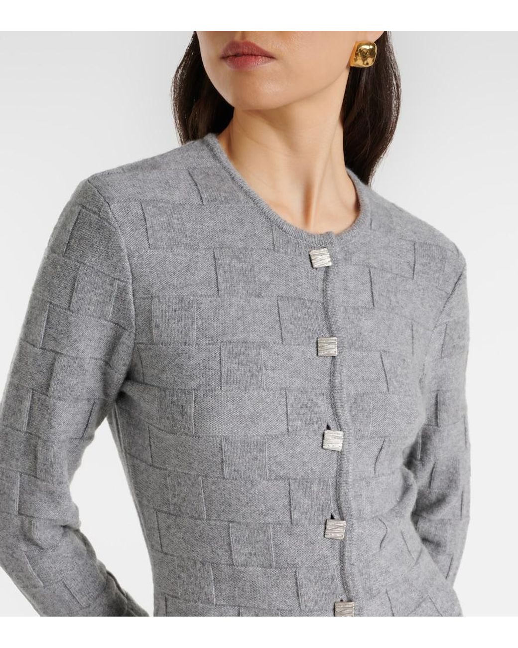 TOVE Gray Uma Cashmere Cardigan