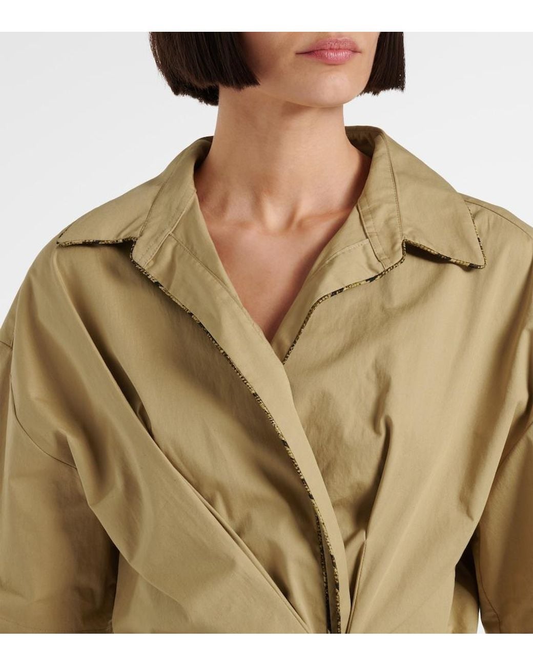 Dries Van Noten Natural Cotton Twill Shirt