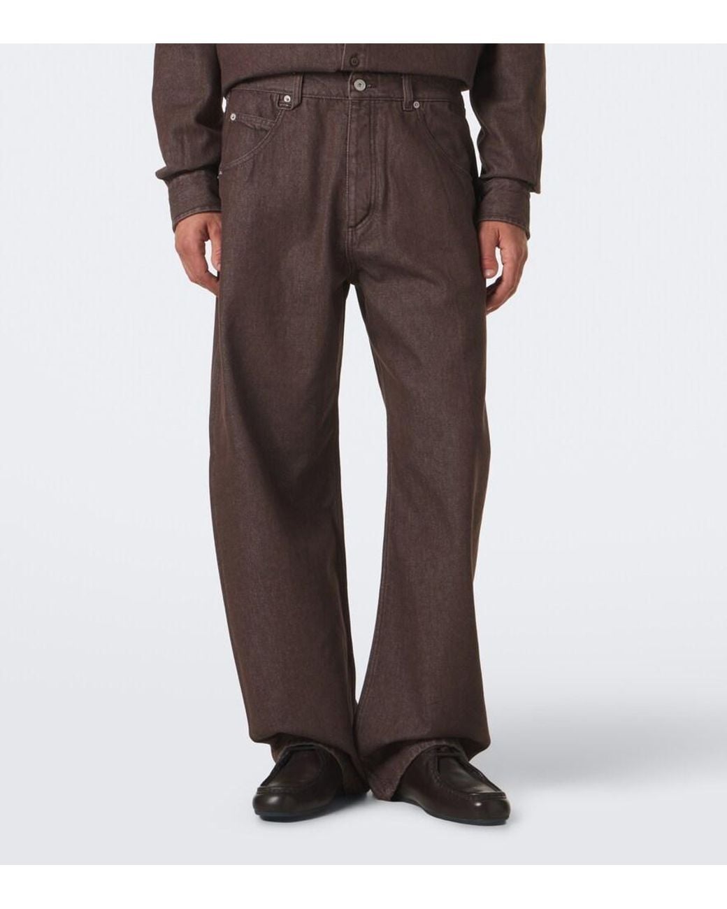 Jacquemus Brown De-Nimes Tempo Barrel-Leg Jeans for men