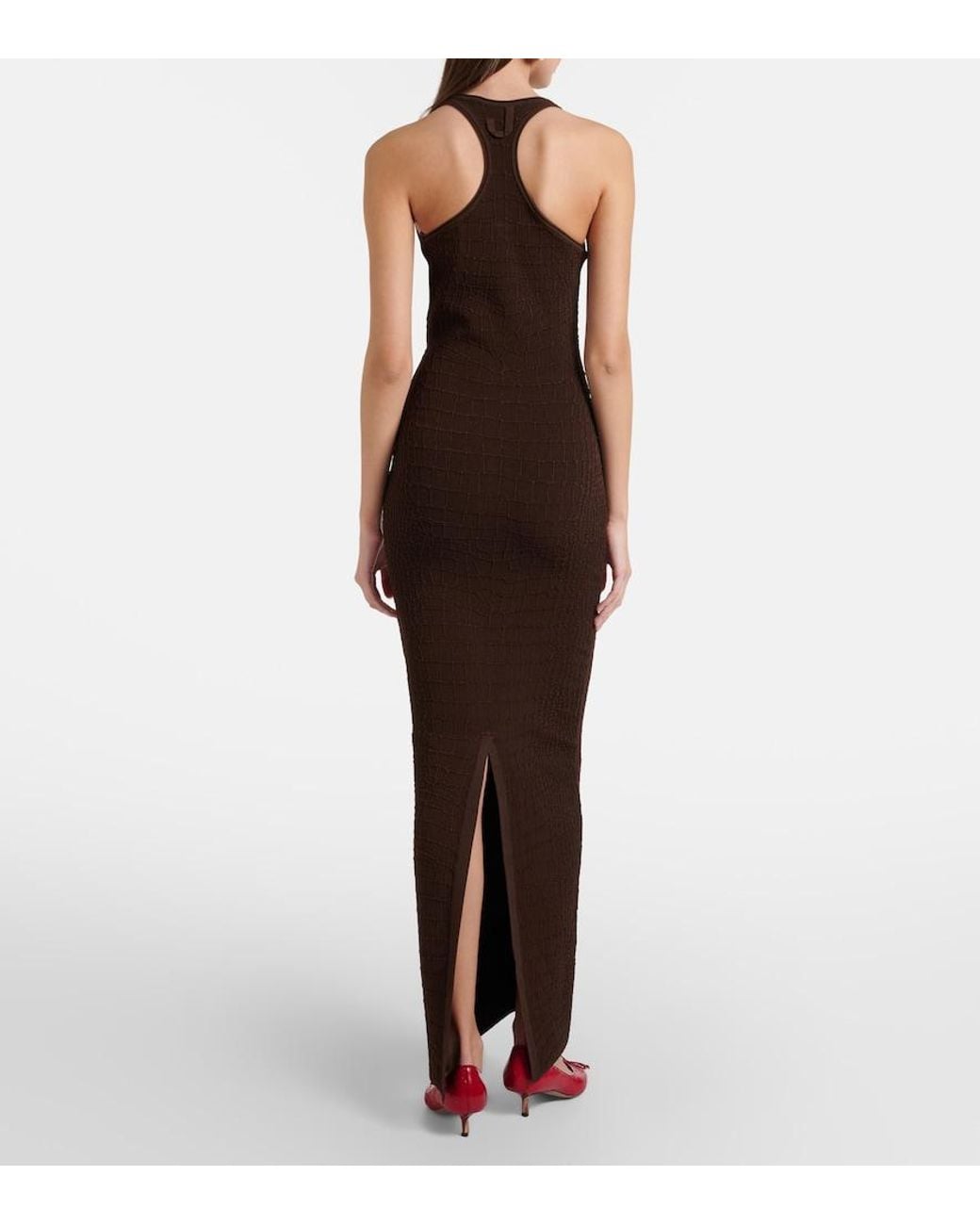 Jacquemus Brown Jersey Maxi Dress