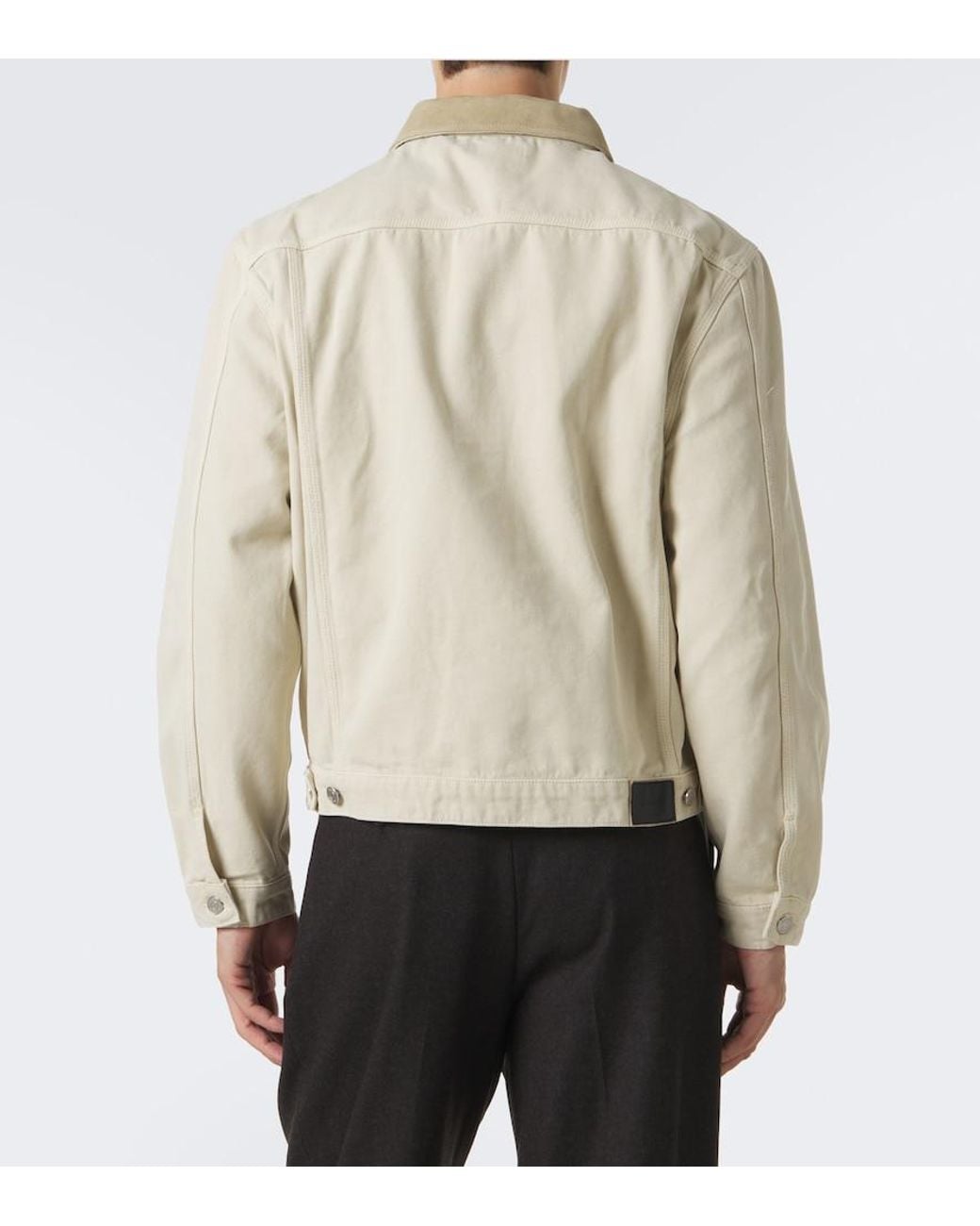 FRAME Natural Suede-Trimmed Cotton Field Jacket for men