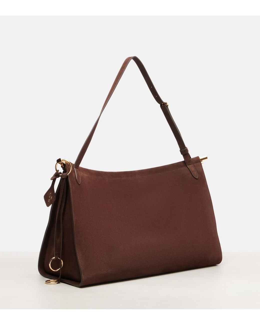 Alaïa Brown Le Click Large Leather Shoulder Bag