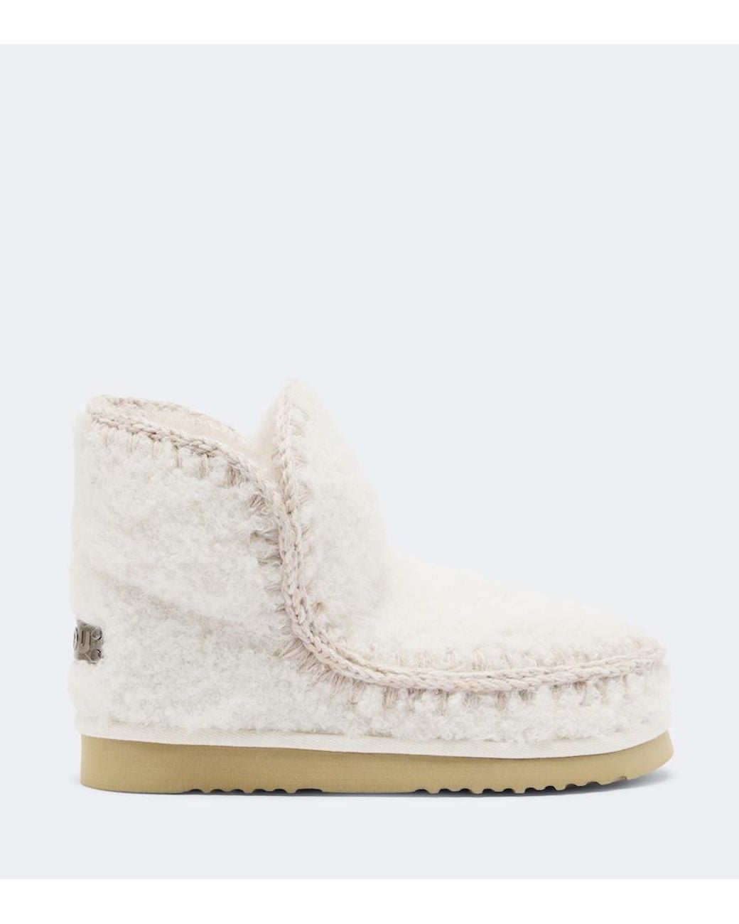 Mou White 18 Shearling Ankle Boots