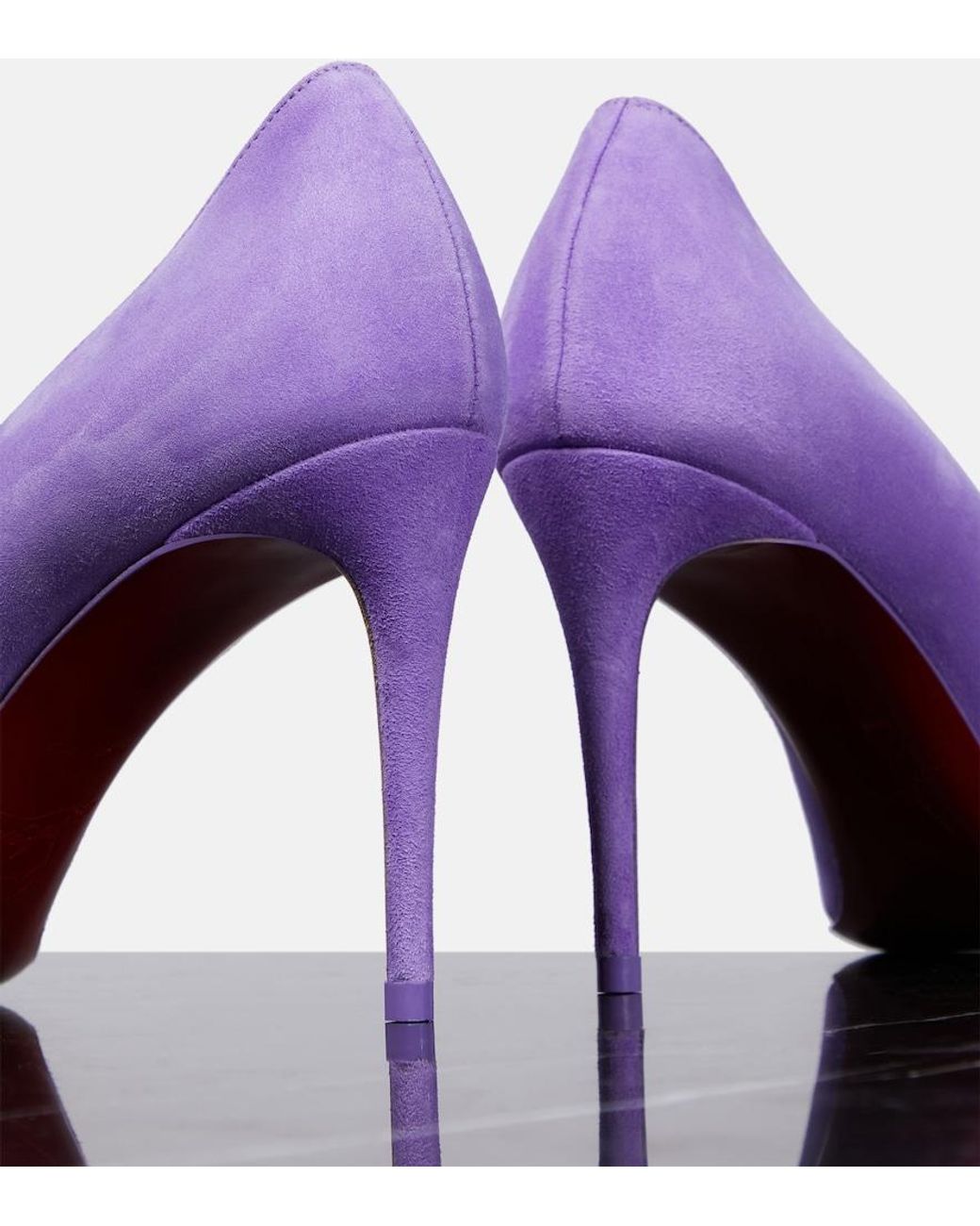 Christian Louboutin Purple Kate 85 Patent Suede Pumps