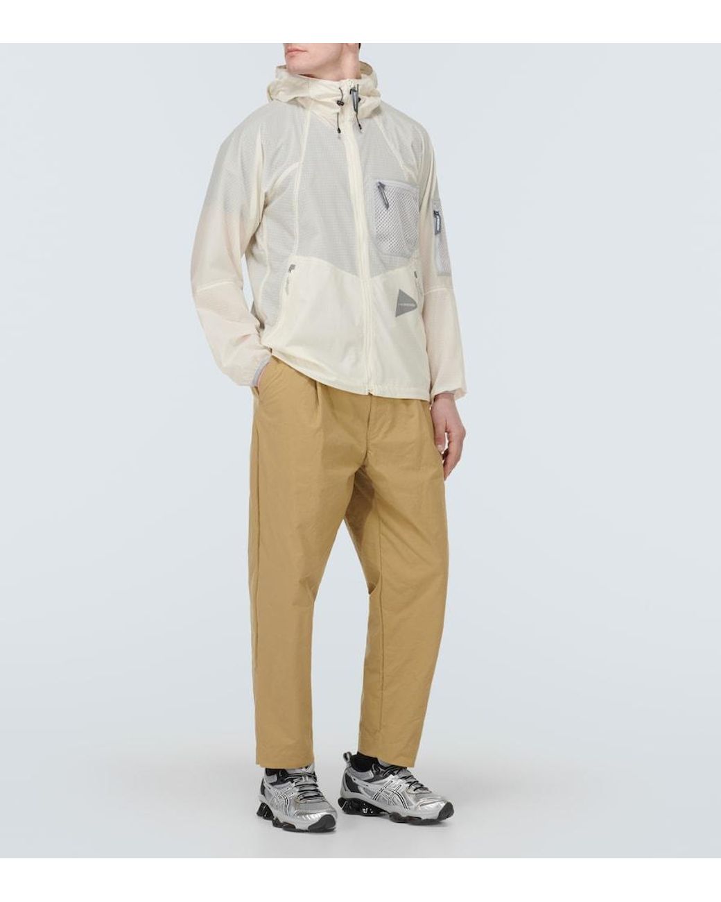 And Wander White Ripstop Jacket for men