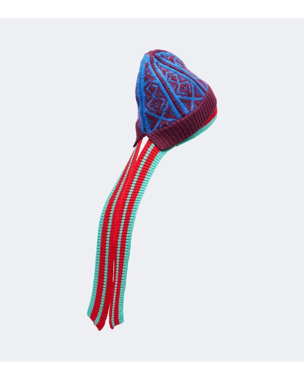 Dries Van Noten Red Wool Beanie