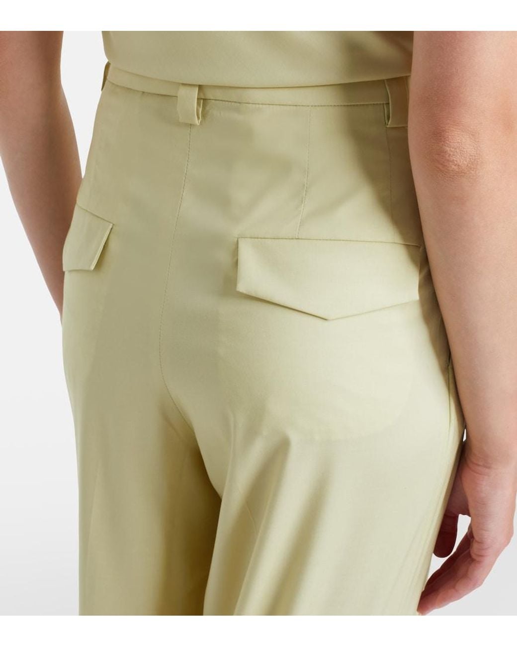 AYA MUSE Yellow Olena Pleated Wide-Leg Pants