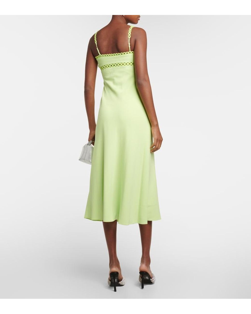 Jonathan Simkhai Green Sevilla Cady Midi Dress