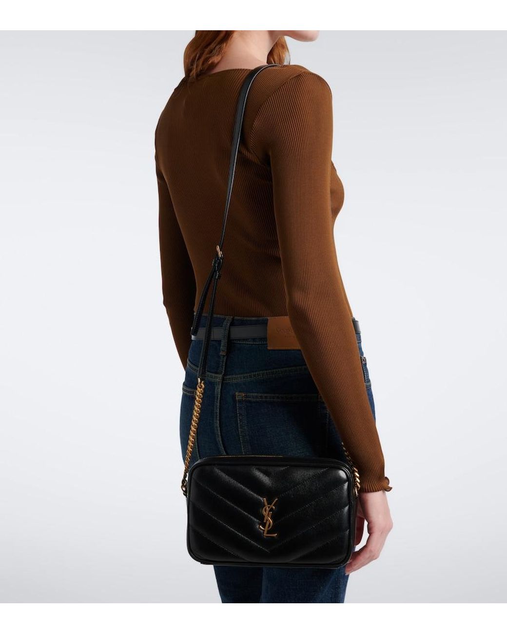 Saint Laurent Black Loulou Quilted Leather Camera Bag