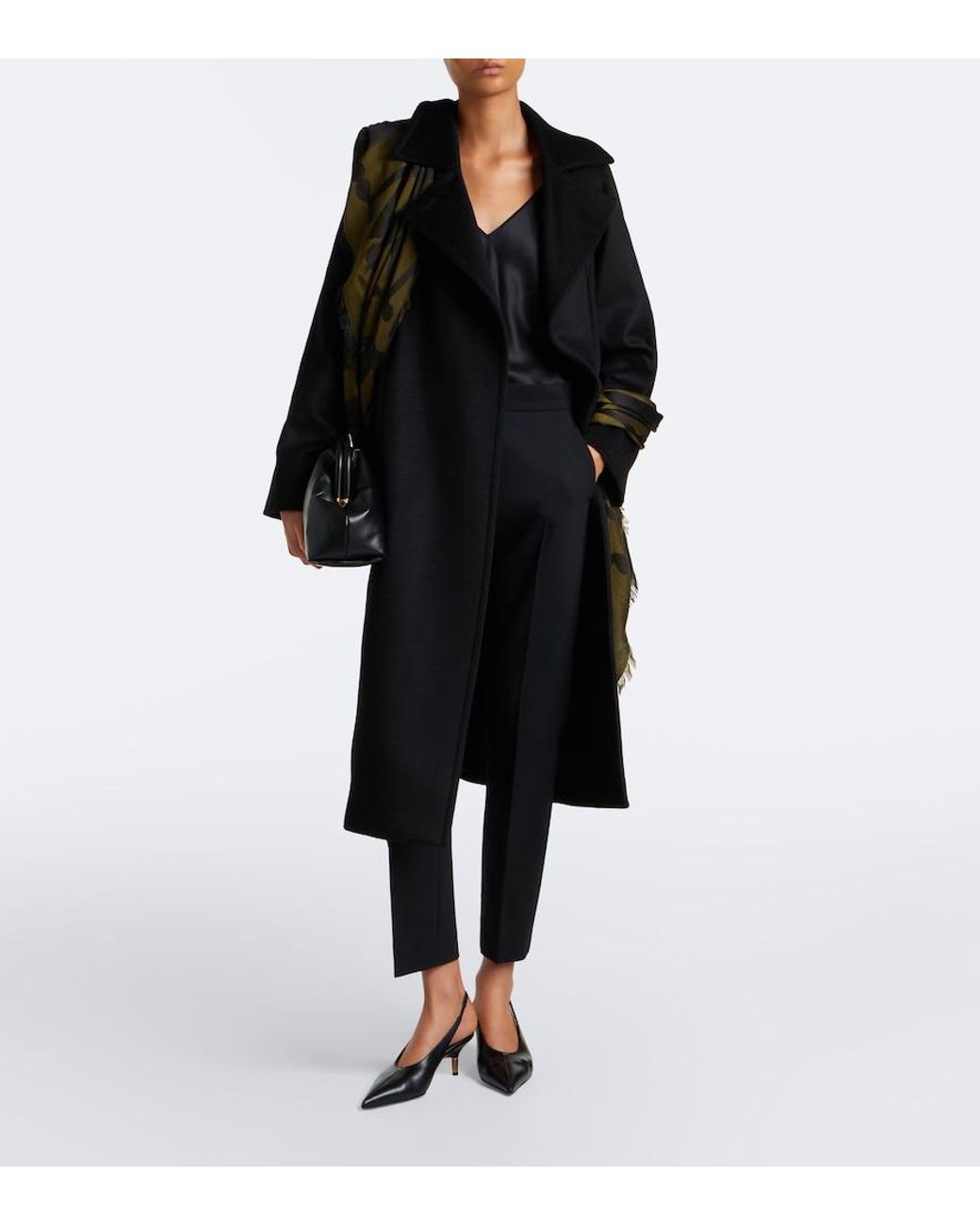 Max Mara Black Manuela Icon Wool Coat