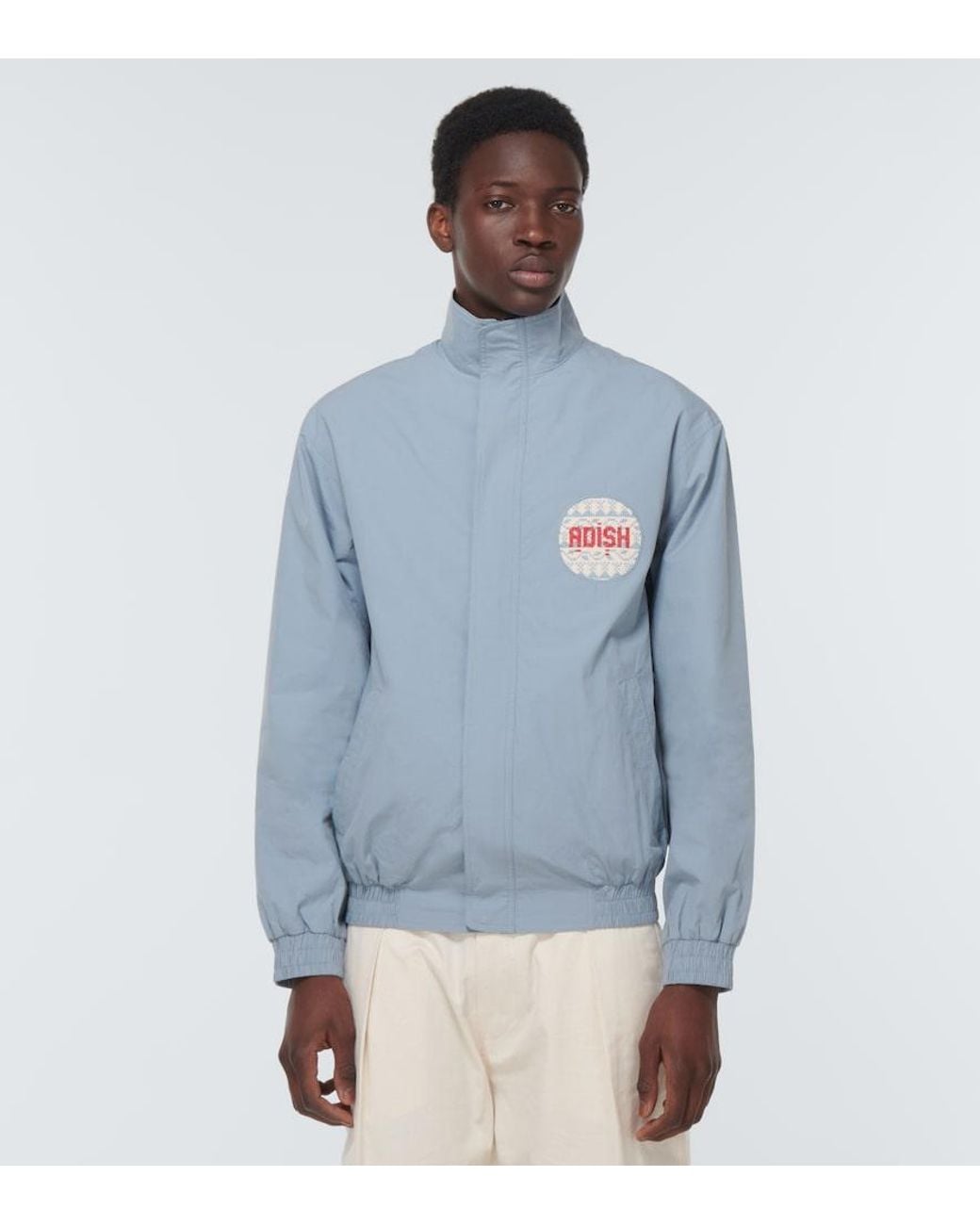 Adish Blue Logo Track Jacket for men