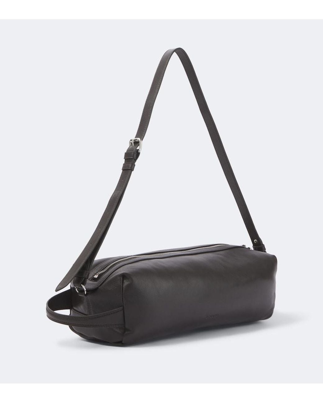 Lemaire Black Care Leather Shoulder Bag for men