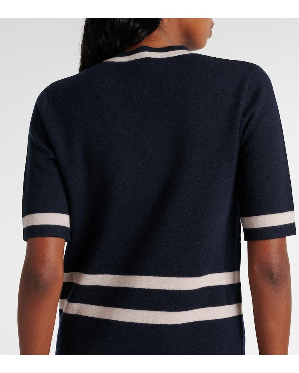 Max Mara Blue Wool-Blend Midi Dress