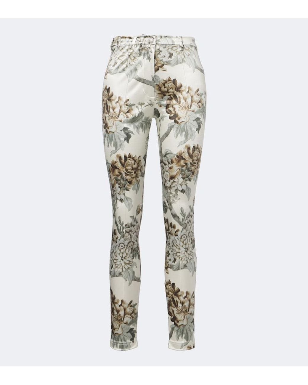 Acne Metallic Floral Jersey Skinny Pants