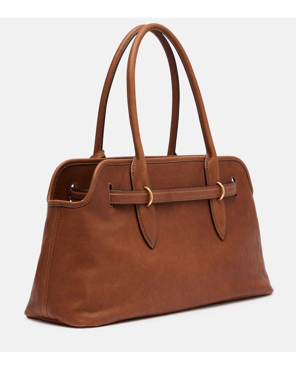 Miu Miu Brown Aventure Large Leather Tote Bag