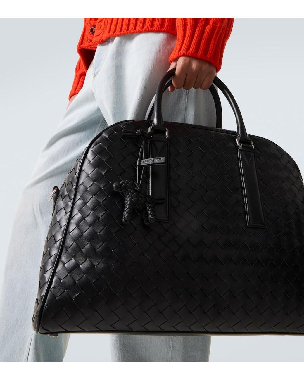 Charm En Cuir Bottega Veneta pour homme en coloris White