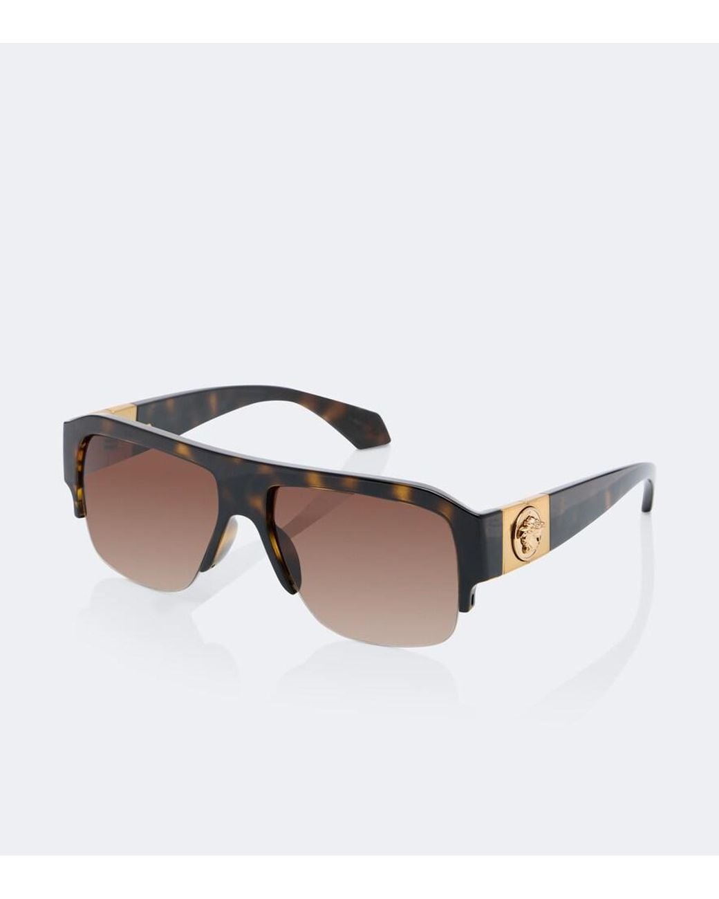 Versace Brown Vance Aviator Sunglasses