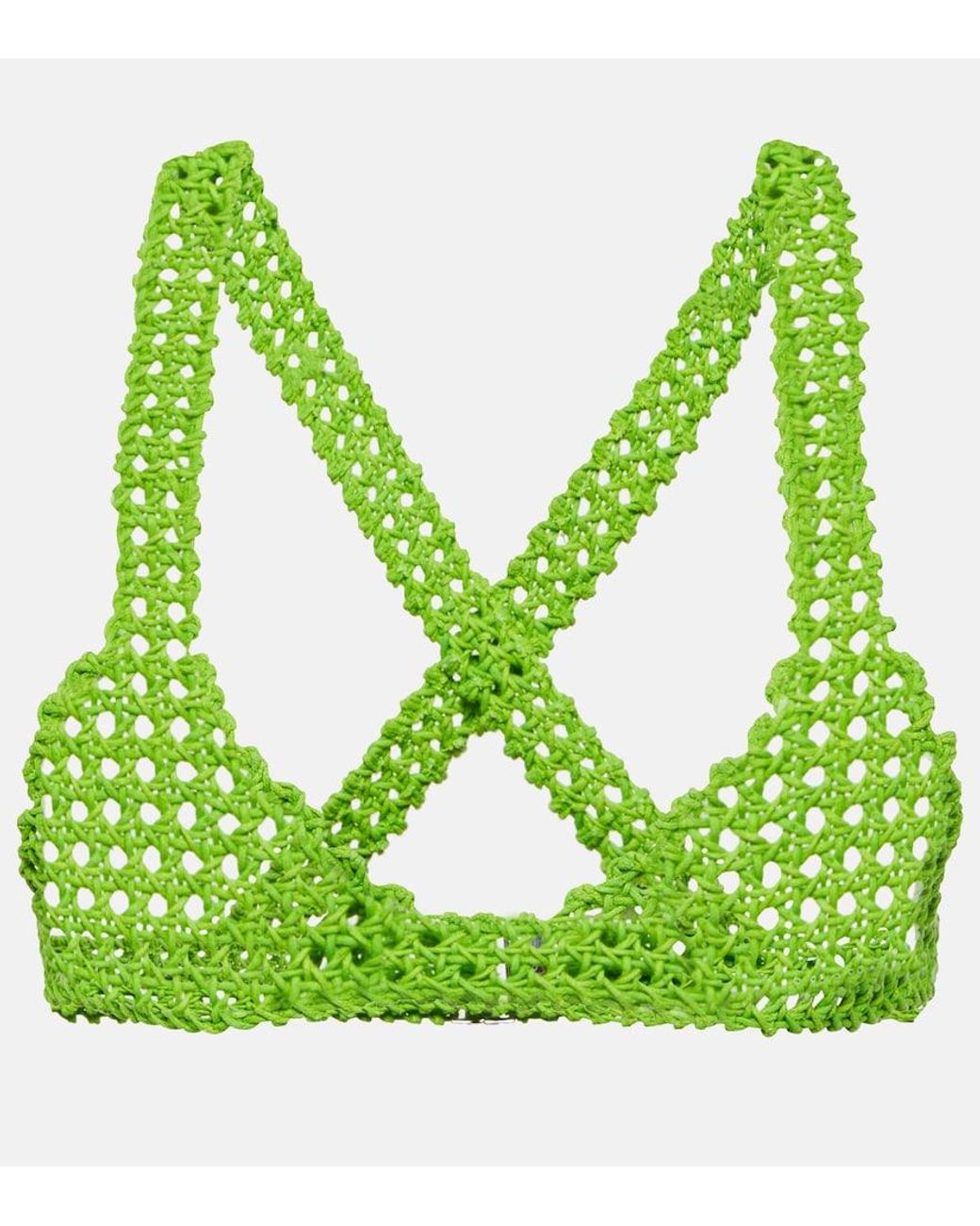 Roberta Einer Green Element Crochet Cotton Bralette