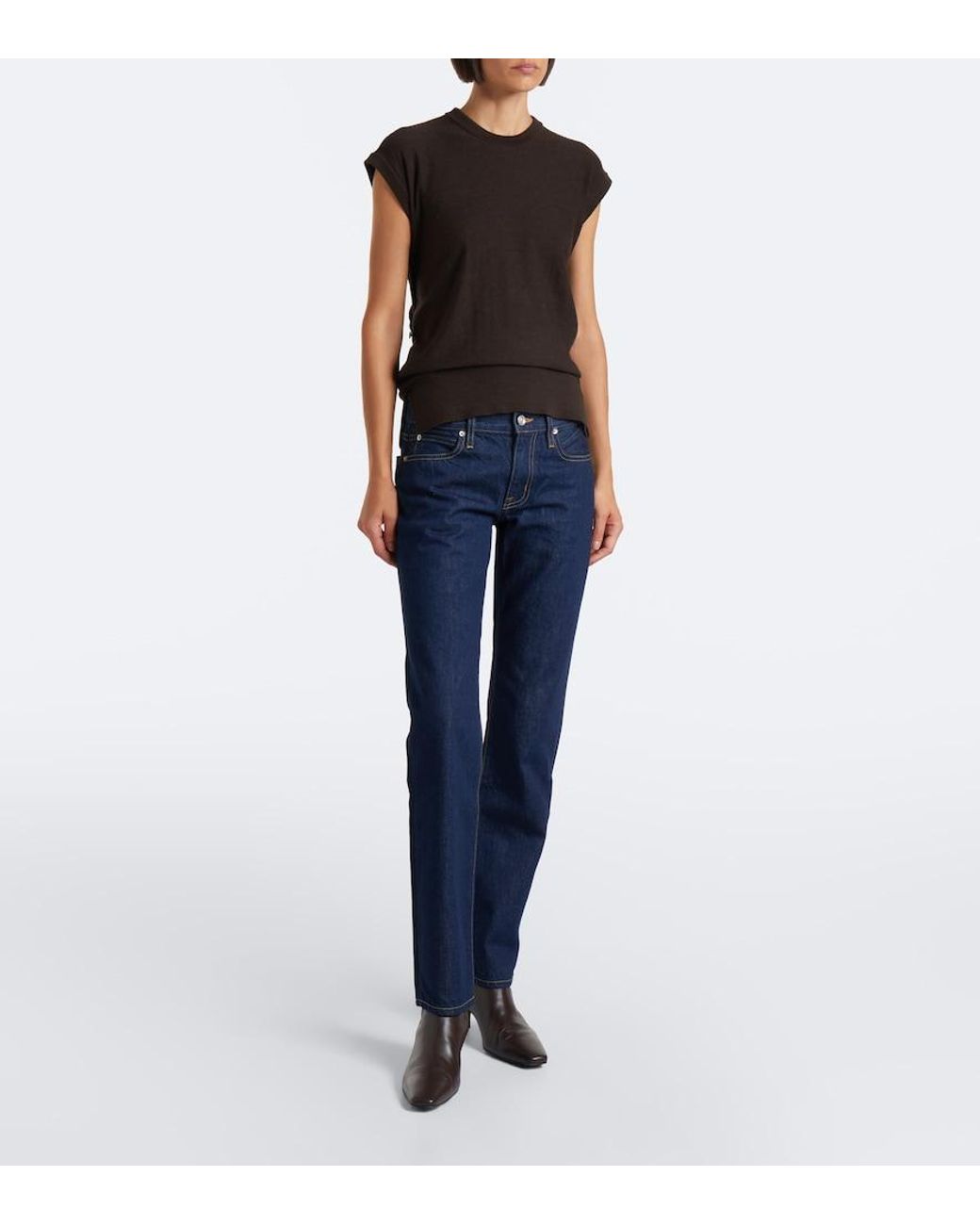 SLVRLAKE Denim Blue Isabel Straight Jeans