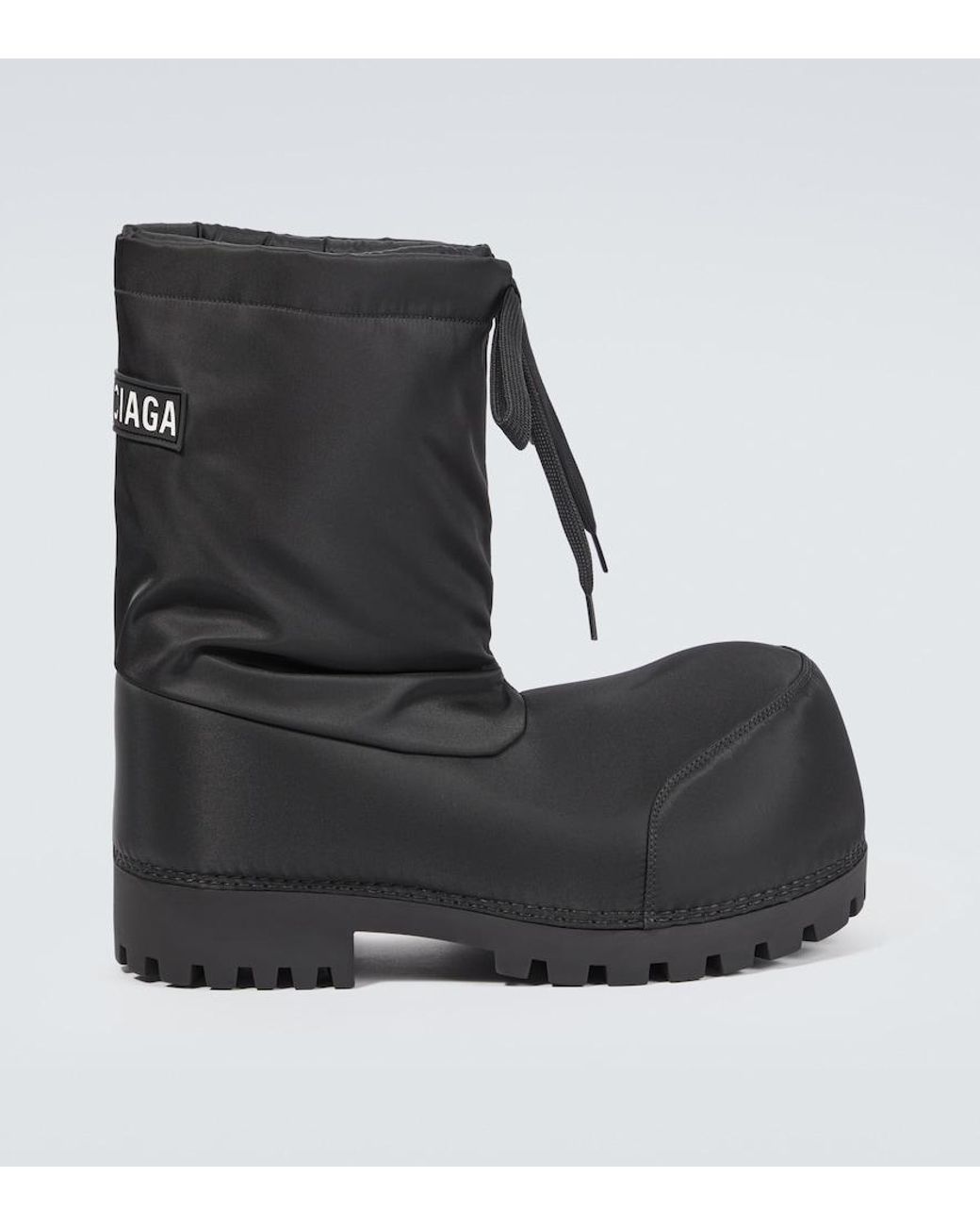 Balenciaga Black Alaska Nylon Ankle Boots for men