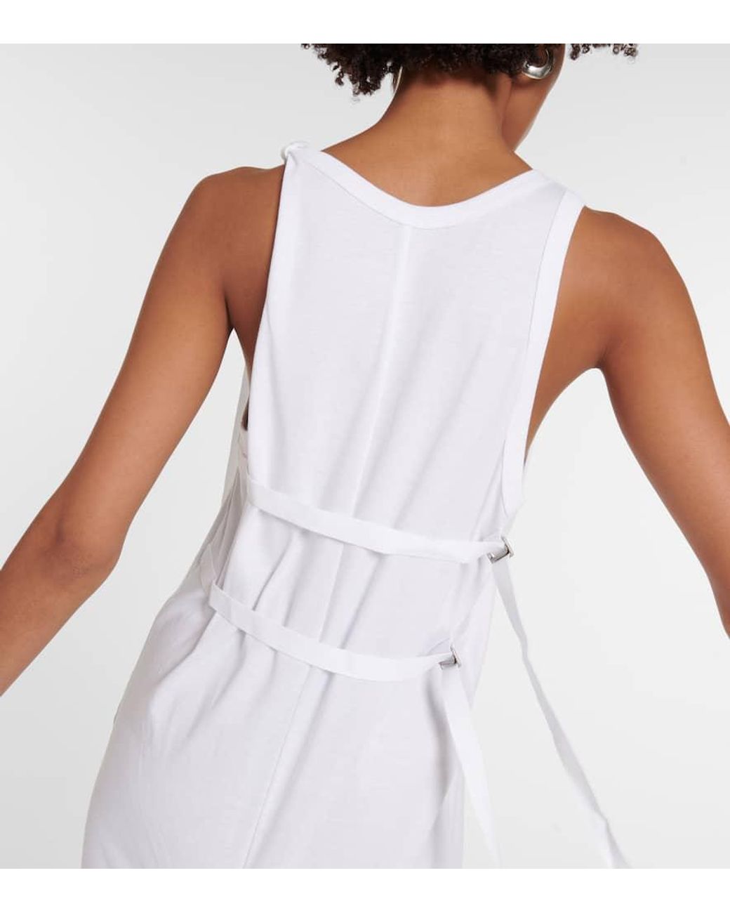 Ann Demeulemeester White Fernande Flared Cotton Gown