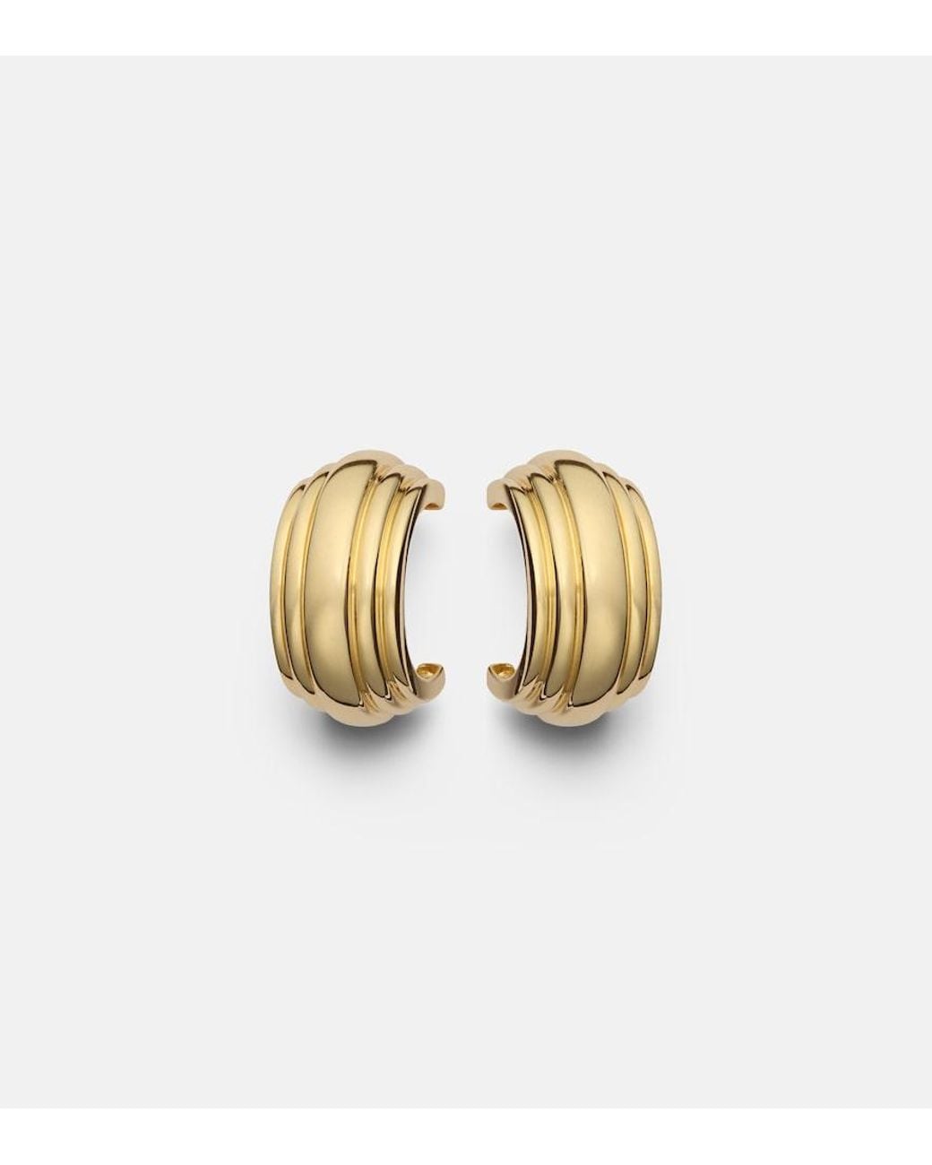 STONE AND STRAND Metallic Serge 10Kt Hoop Earrings