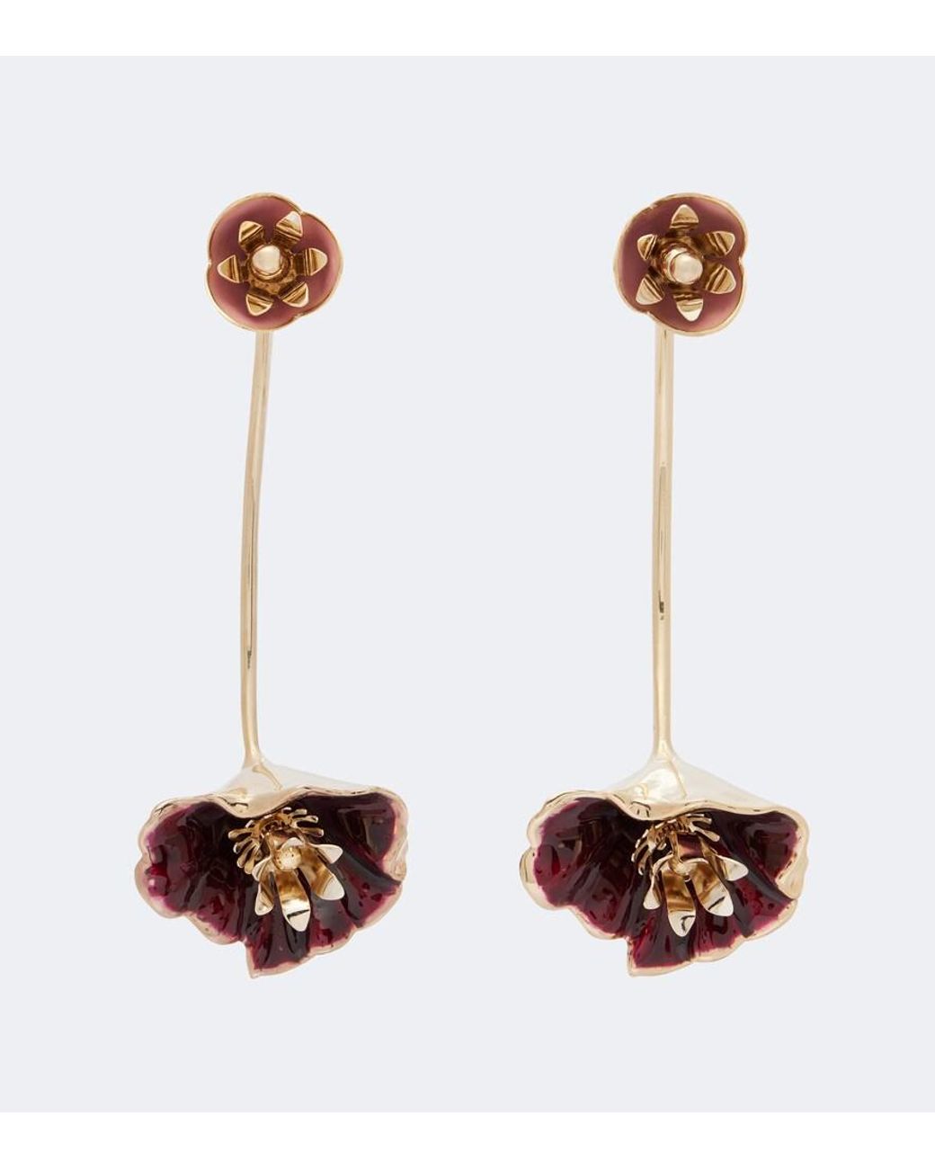 Rabanne White Floral Drop Earrings
