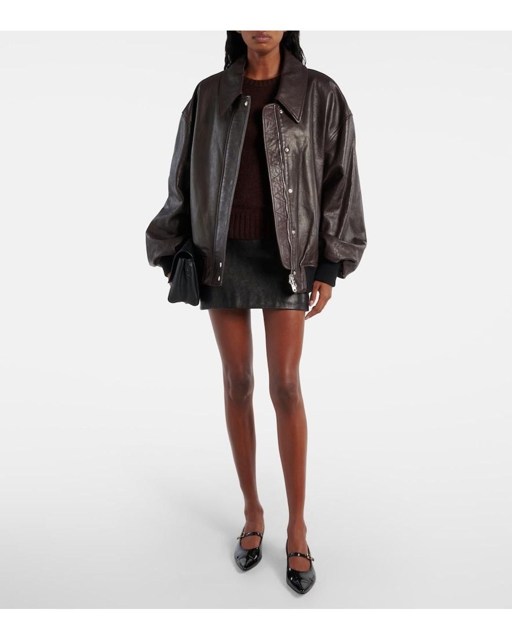 Khaite Black Shelman Leather Blouson
