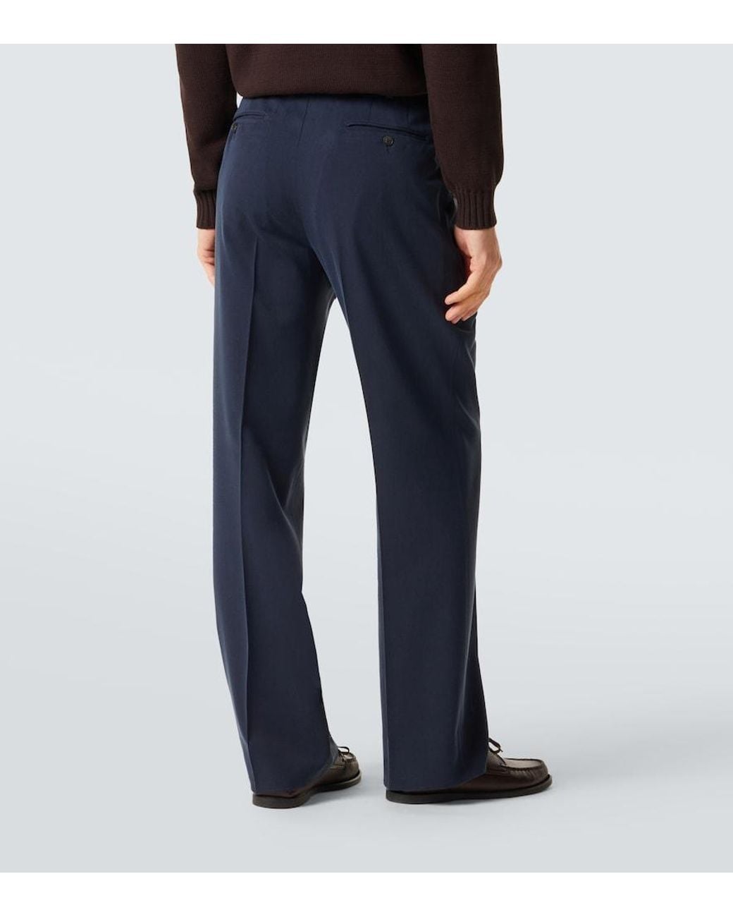 Saman Amel Weite Hose Amo Aus Seide in Blue für Herren