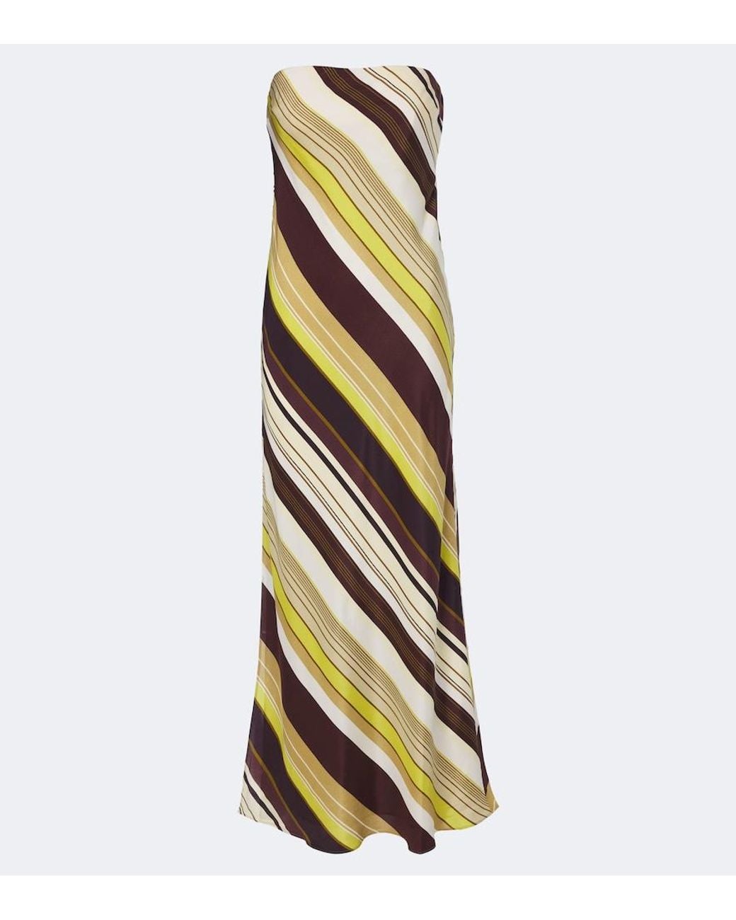 Sir Metallic Striped Silk Maxi Dress