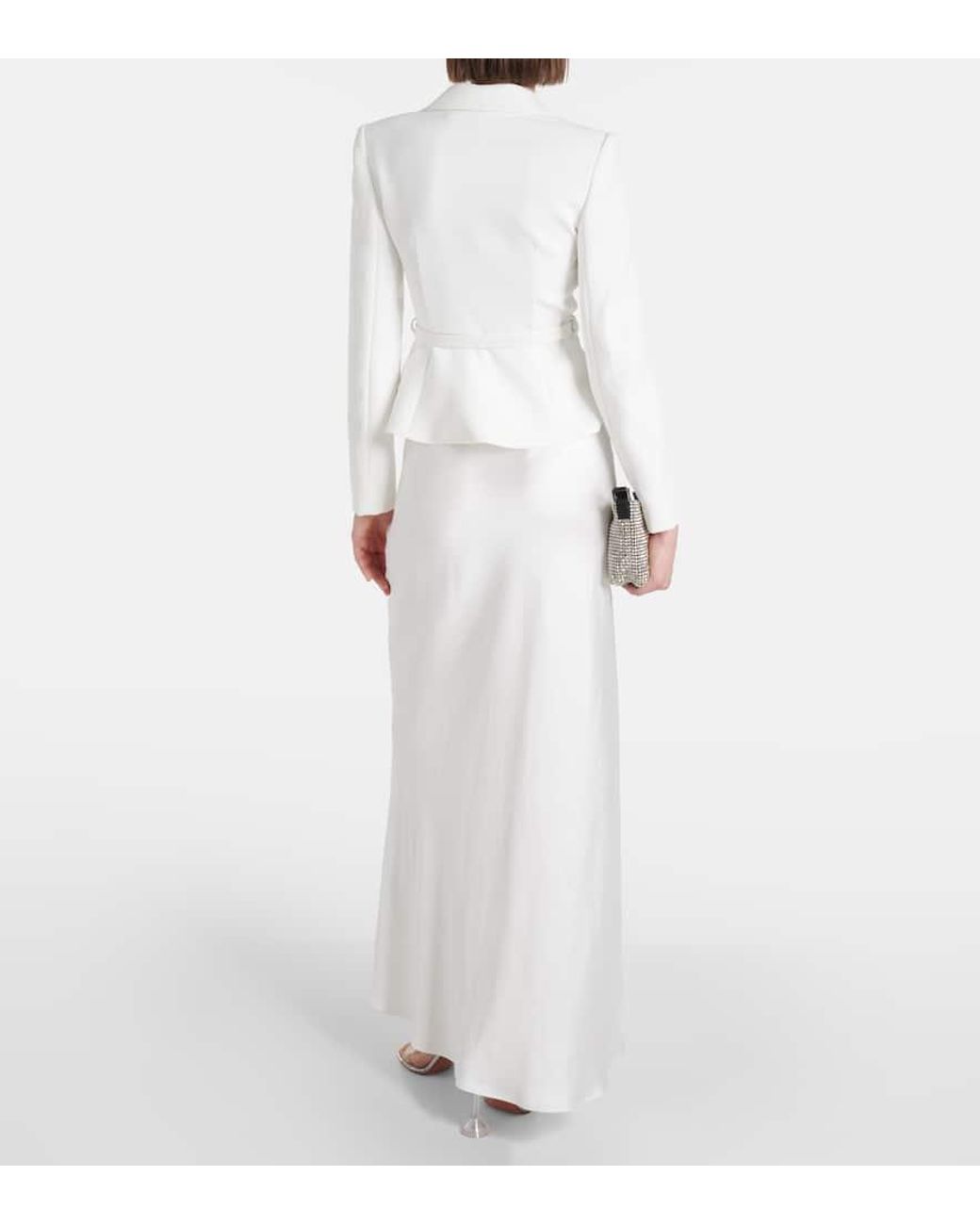 Self-Portrait Crepe Maxi Dress in White | Lyst UK Self-Portrait Crepe Maxi Dress in White | Lyst UK