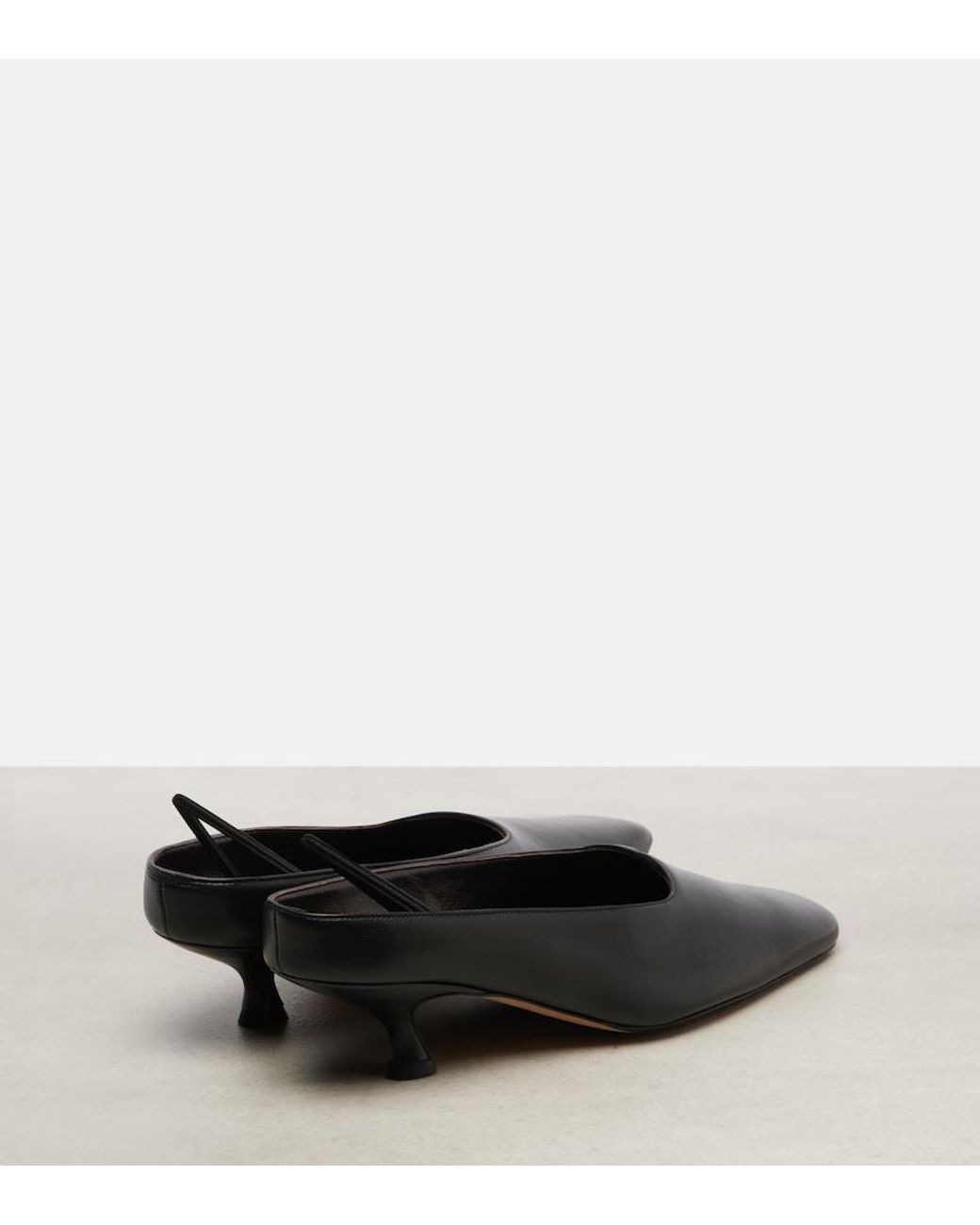 Calvin Klein Black Anna Leather Slingback Pumps