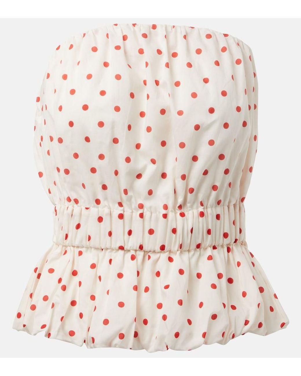Posse Pink Aurelia Polka-Dot Linen Top