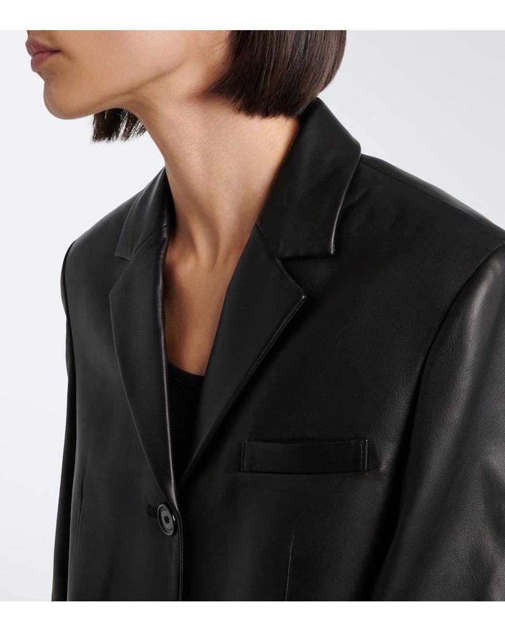 Blazer De Piel Totême  de color Black