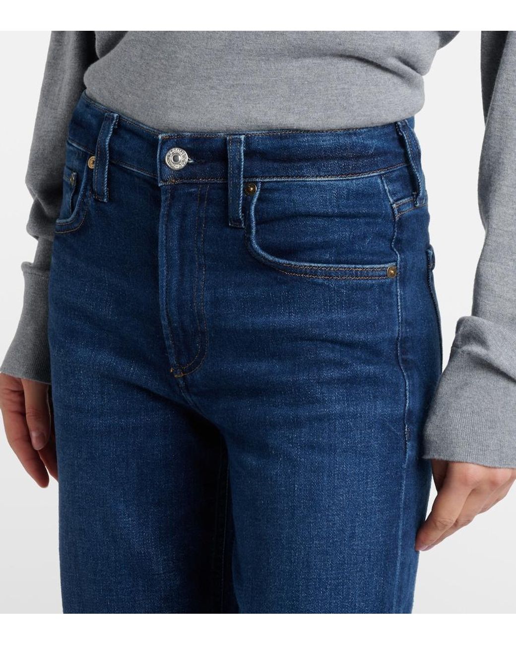 Citizens of Humanity Blue Delfina Straight Jeans
