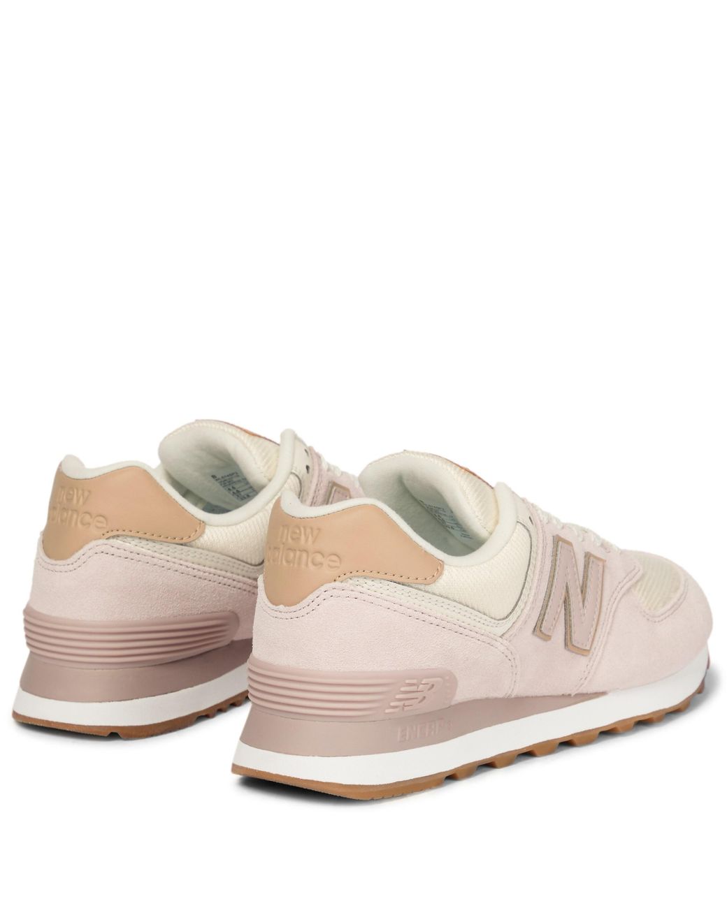 New Balance Leather X Reformation 574 Suede-trimmed Sneakers in Pink | Lyst