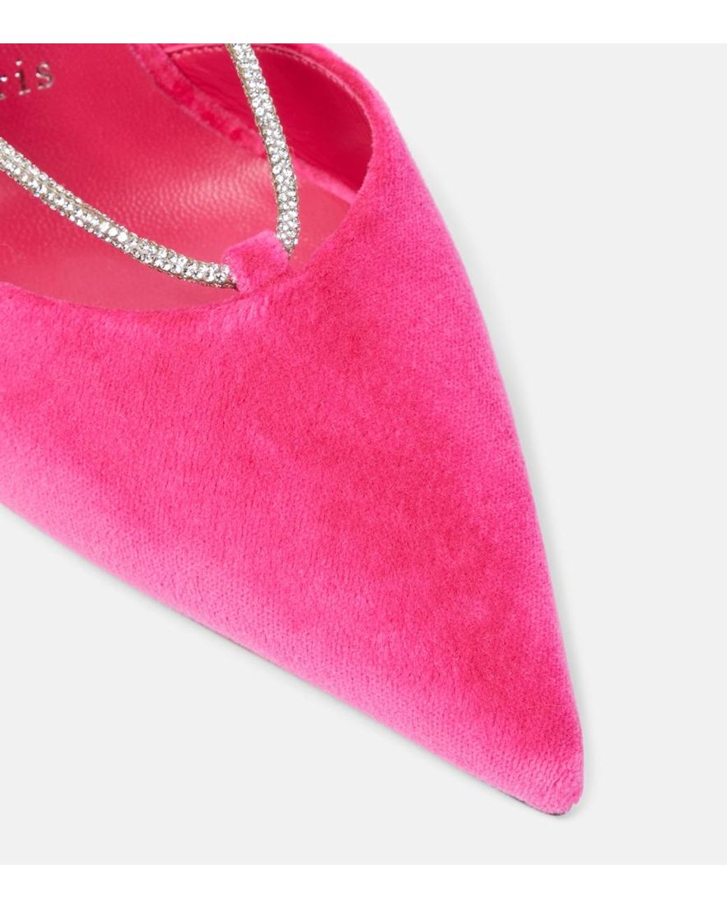 Christian Louboutin Pink Astrid Lace Strass 85 Velvet Pumps