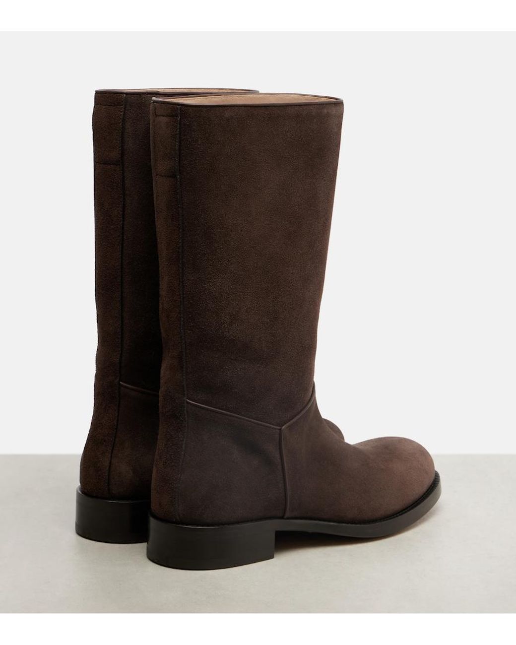 The Row Brown Nobilis Riding Leather Knee-High Boots
