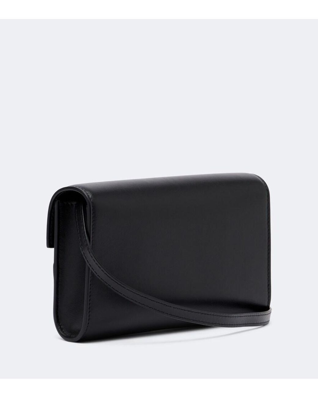 SAVETTE Black Symmetry Mini Leather Clutch