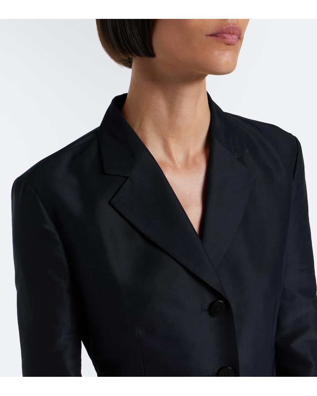 Gucci Black Silk Faille Jacket