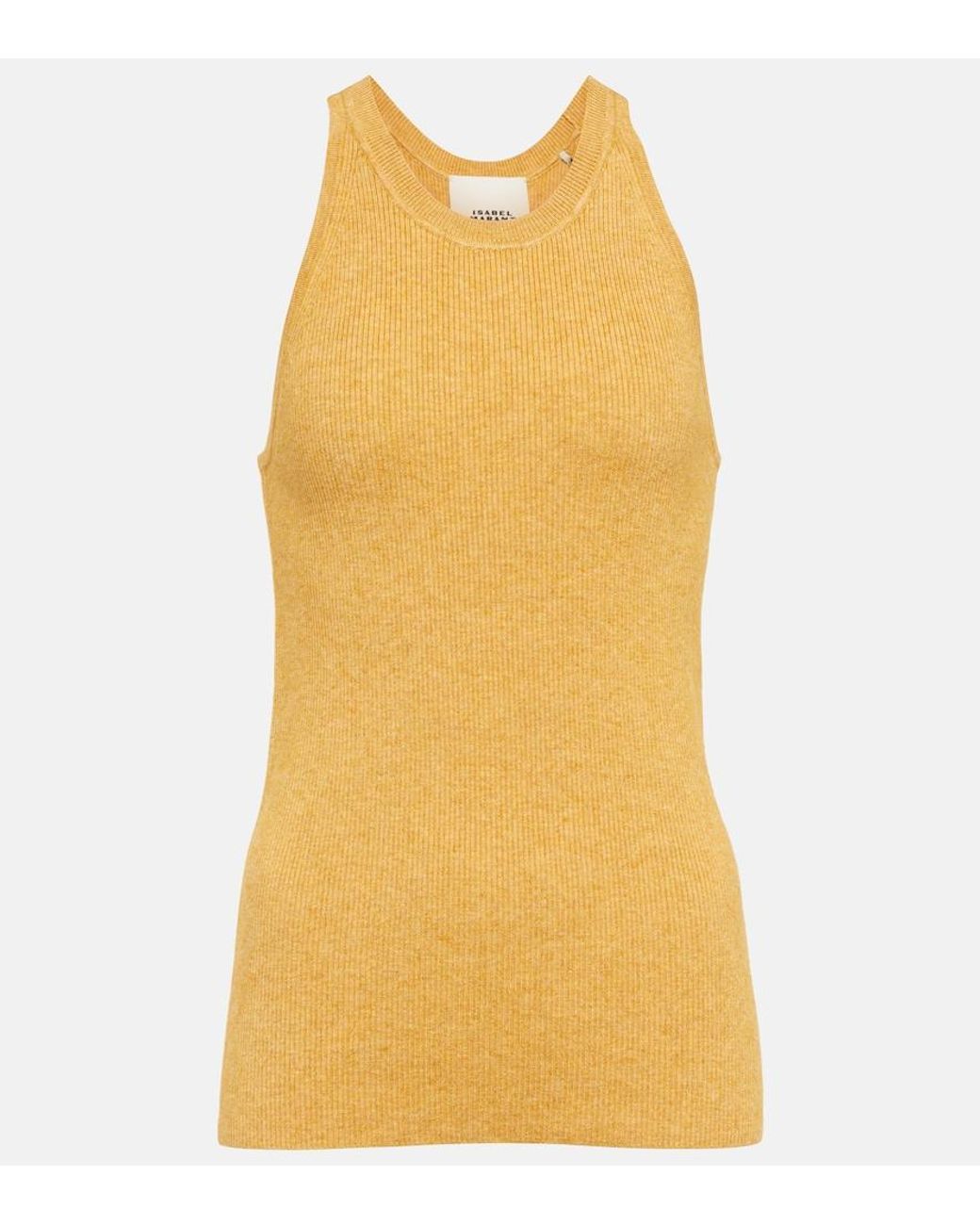 Isabel Marant Yellow Merry Ribbed-Knit Top