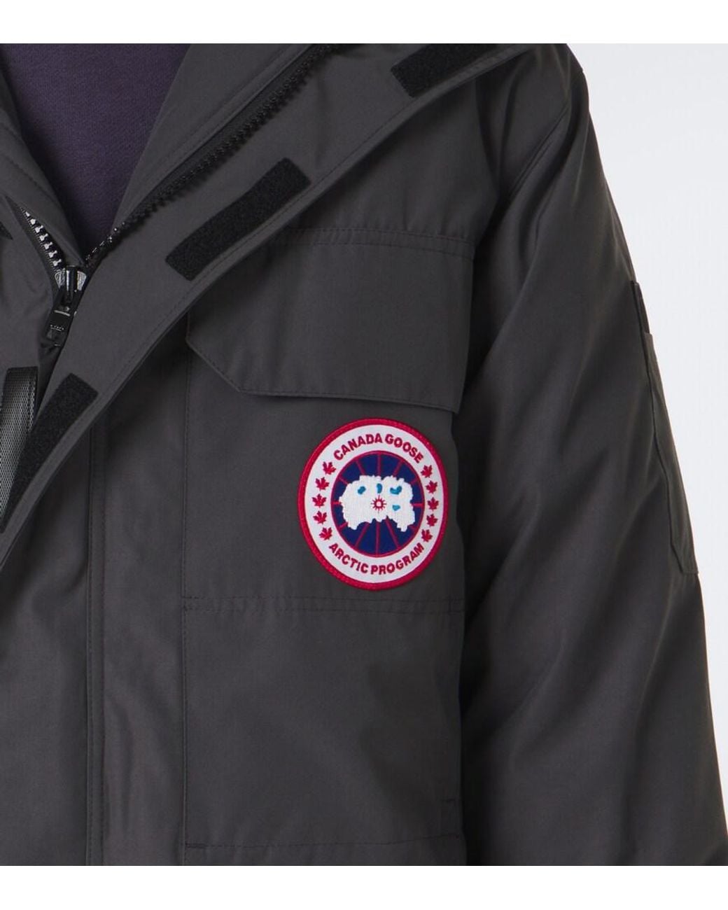 Canada Goose Black Expedition Hooded Down Jacket for men