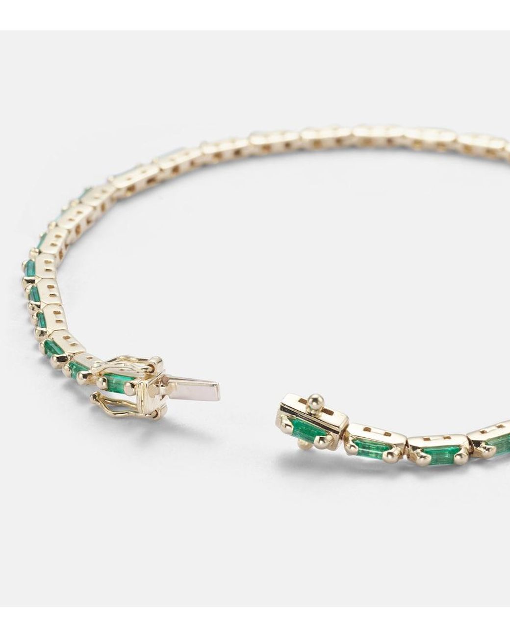 Suzanne Kalan Natural 18Kt Tennis Bracelet With Emeralds