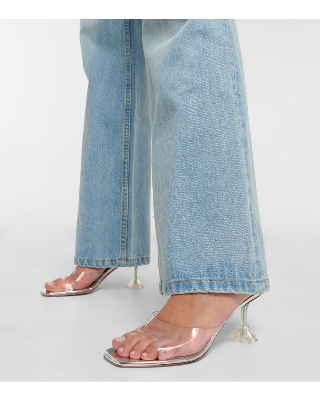 AMINA MUADDI White Lupita Leather Mules