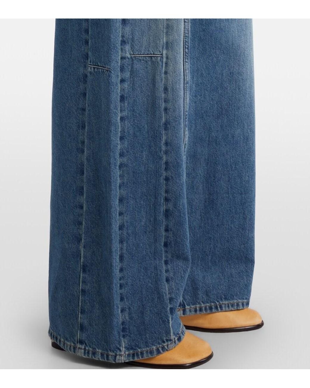 AG Jeans Blue Jesolo Wide-Leg Jeans