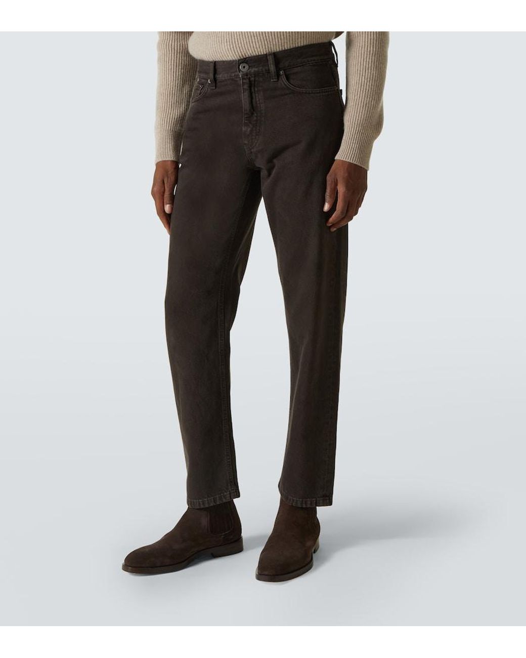 Zegna Gray Roccia Straight Jeans for men