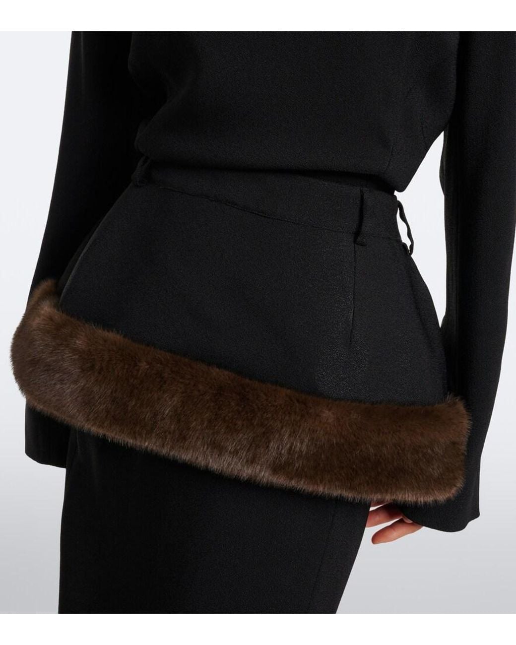 Stella McCartney Black Peplum Midi Dress