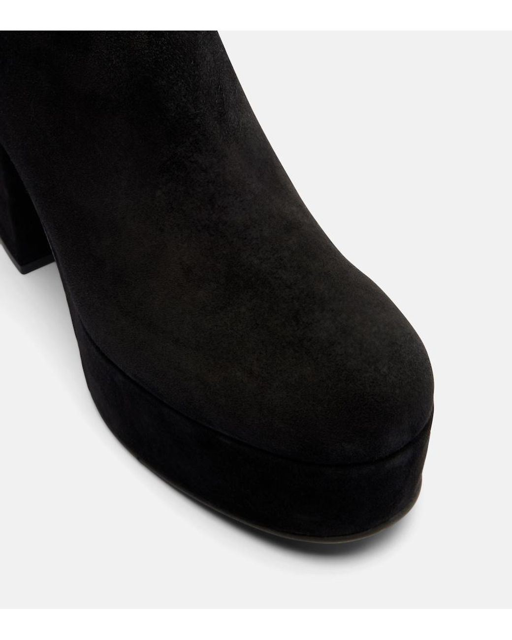 Gianvito Rossi Black Sally Suede Platform Ankle Boots