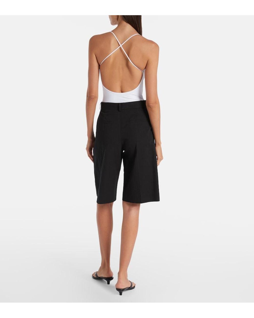 Wardrobe NYC White Open-Back Bodysuit